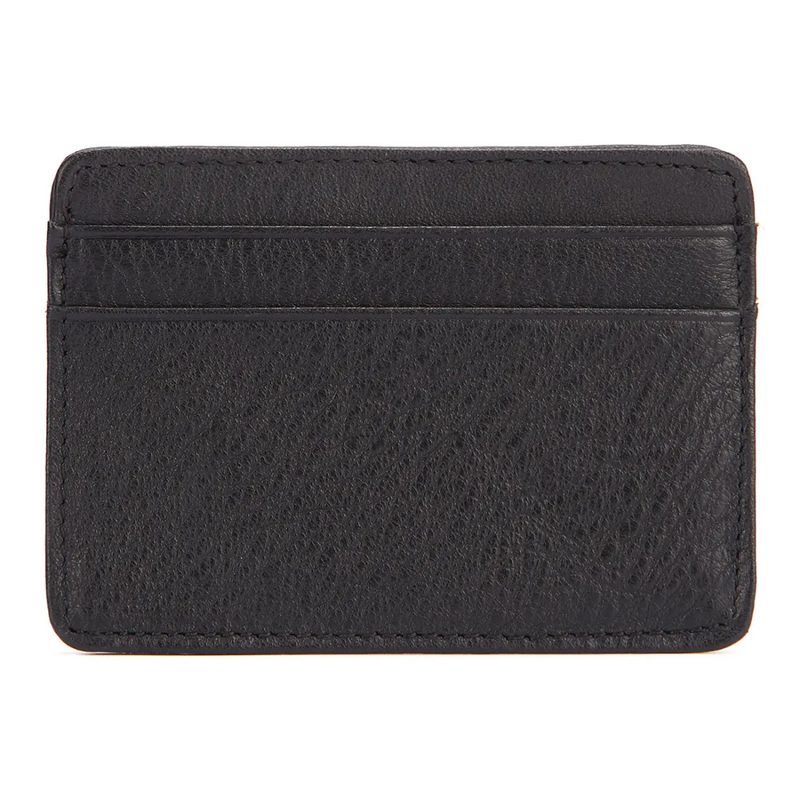 Brown oil wax leather card wallet