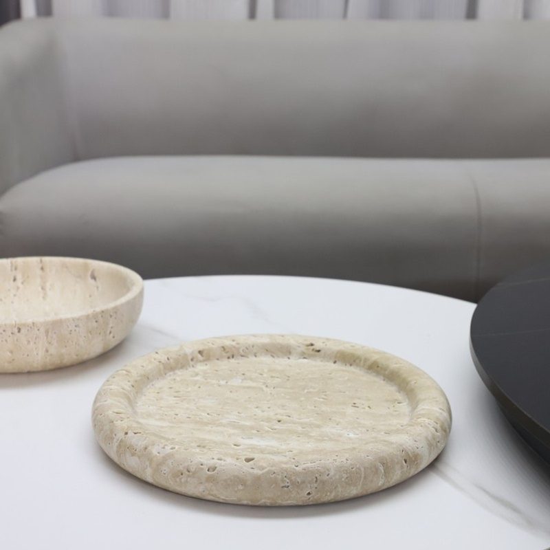 round stone catch-all tray