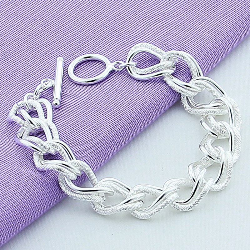 Chunky silver chain bracelet