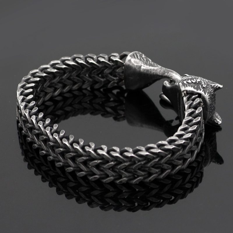 Matte black stainless steel cuban link bracelet